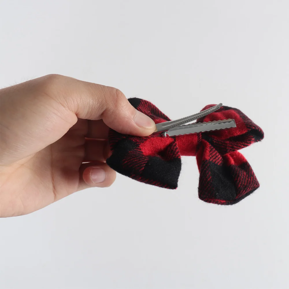 2 шт./компл. 4 5 ''обувь для девочек Лен плед Hairgrips Hairbow аксессуары волос с