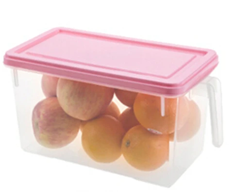 Кухонный ящик для хранения зерен бобы Органайзер Контейнер Герметичный Домашний Органайзер пищевой Овощной контейнер-холодильник ящики для хранения - Цвет: Розовый