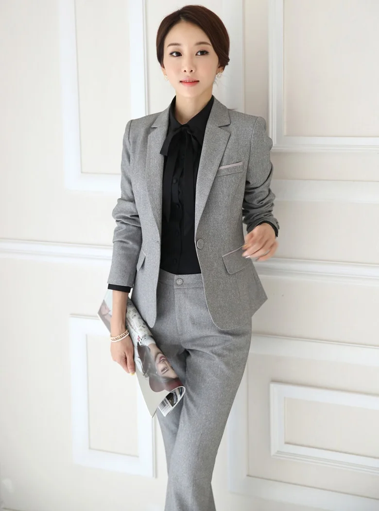 Formal Pantsuits Female Work Wear Suits Professional Business Jackets ...