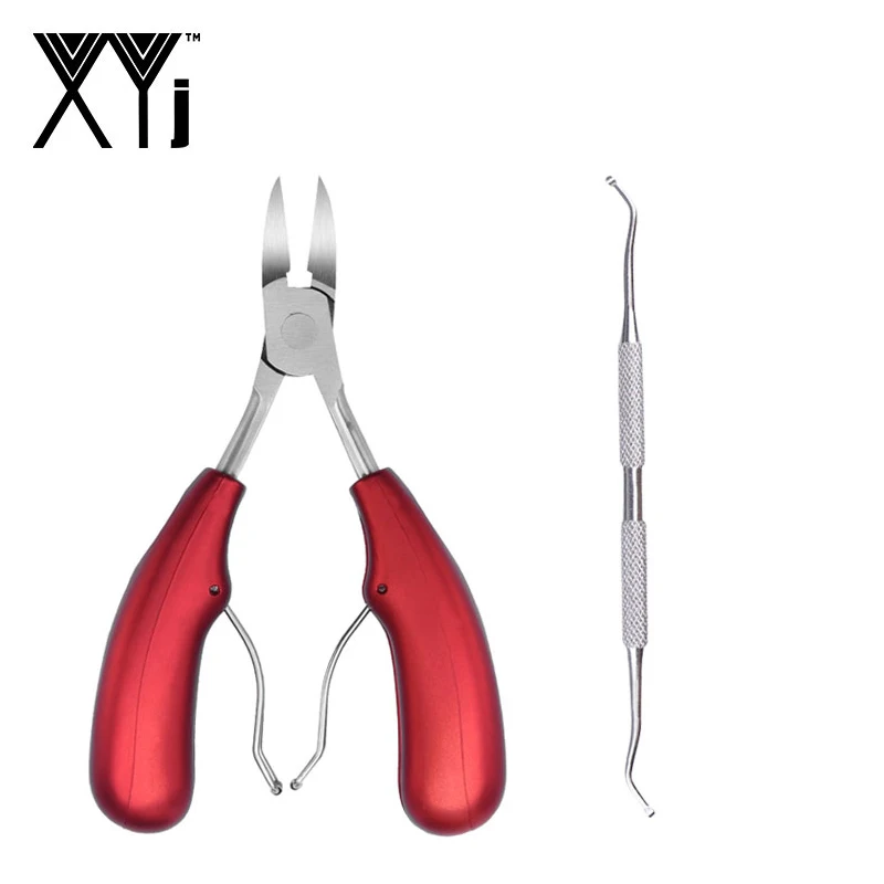 XYj Nail Clipper ABS Ручка двойной весна ног вросшего ногтя атлет ногтей педикюрная пилка