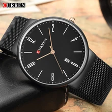 Esportes Curren Mens Relógios Top Marca de Luxo Relógio Do Esporte Dos Homens À Prova D’ Água Ultrafino Quartzo Mostrador do Relógio Ocasional Relogio masculino