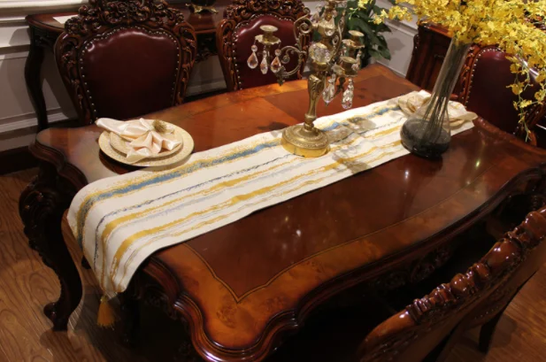 

Nordic Striped Table Table Runner Modern Minimalist European Geometric Fresh Decorative Table Flag Fashion Creative Table Q390