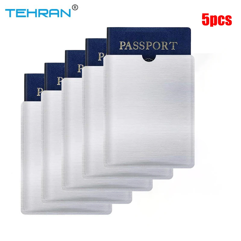 

5 Pack RFID Blocking Sleeves Anti Theft RFID Card Protector RFID Blocking Sleeve Identity 5 Passport Card set Wallet Pocket