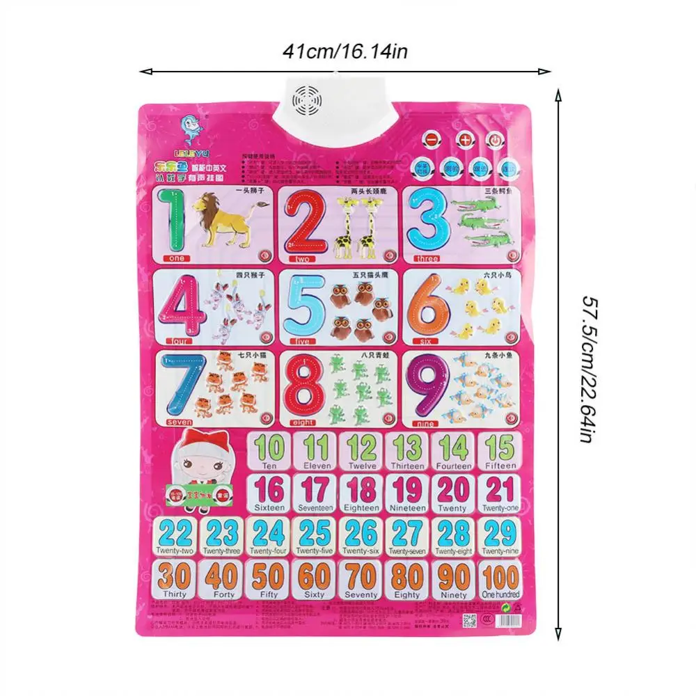 English Chinese Sound Wall Chart Baby Music Educational Toys Multifunction Learning Machine Electronic Alphabet Fruits Charts