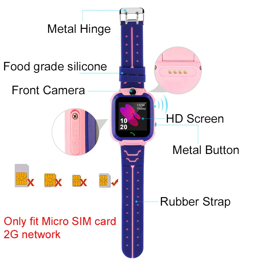 Смарт часы Funelego 2019 для детей IP68 GPS SOS местоположение Setracker Apple iPhone Android