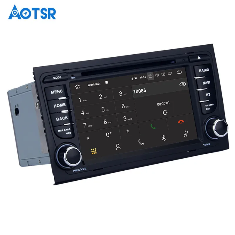 Excellent Android 8.0 2 Din Car Multimedia Player for Audi A4 S4 RS4 2002 2003 2004 2005 2006 2007 2008 4+32 GB Radio GPS Steering Wheel 7