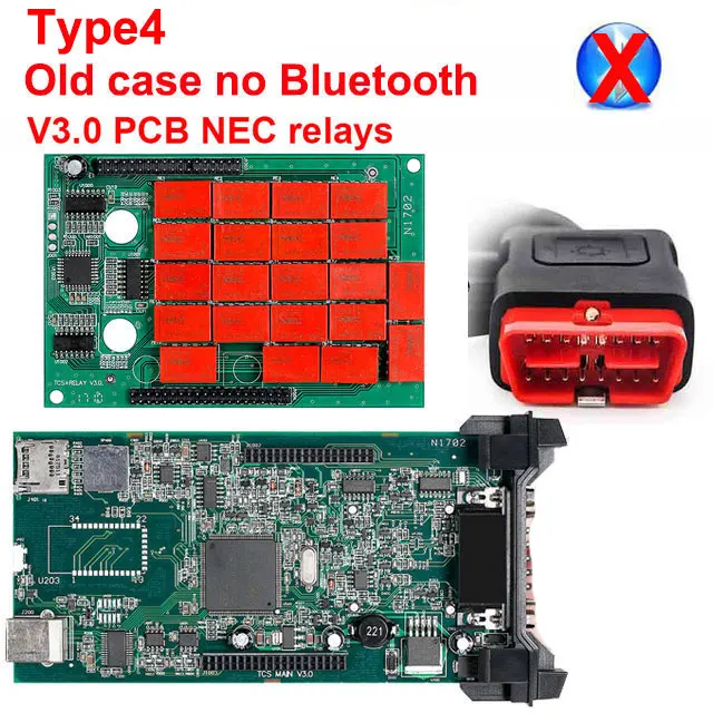 CDP TCS V3.0 плата NEC Реле для автомобилей грузовиков tcs cdp tcs pro Bluetooth obd ii сканер,00 keygen Авто OBD2 диагностический инструмент - Цвет: old CDP TCS NO BT