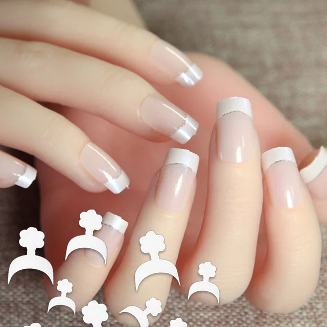 500pcs White French Style False Acrylic Nail Art Tips Manicure Uv 500pcs White French Style False Acrylic Nail Art Tips Manicure Uv Gel Decoration