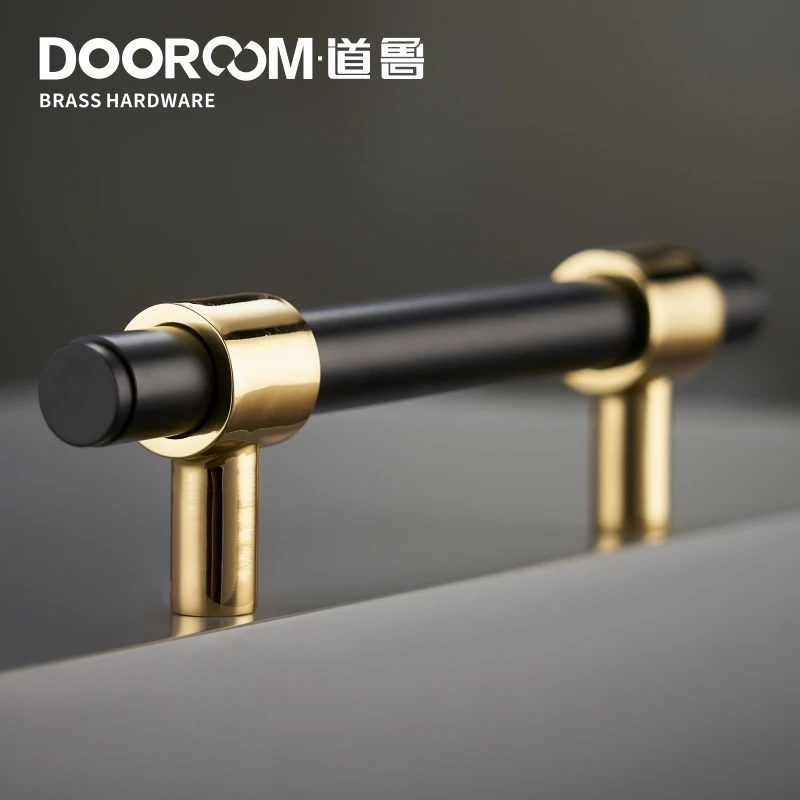 Ручка для мебели Dooroom латунная фурнитура черного и золотого светильник Роскошная