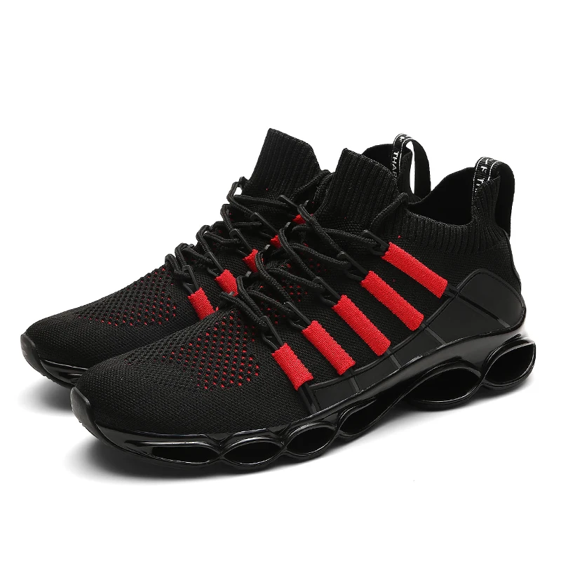 

2019 New Luxury Athletic Running Men Shoes Designer Mens Sneakers Red Gray Walking Jogging Shoes For Men Best Training Shoe Man