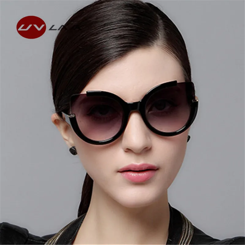 Uvlaik cat eye солнцезащитные очки женщин бренд дизайнер старинные моды вождения солнцезащитные очки для женщин uv400