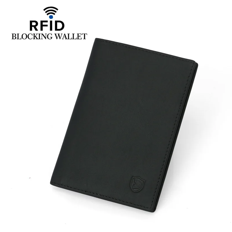 Натуральная кожа кошелек Чехол держатель для паспорта RFID Блокировка Кошелек безопасный банк держатель для карт кошелек