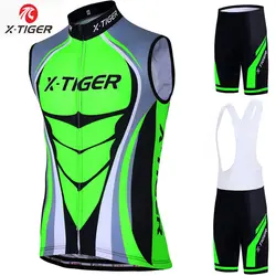 X-Tiger Лето Без Рукавов MTB велосипедная одежда Ropa Maillot Ciclismo гоночный велосипед велосипедная одежда из трикотажа быстрый сухой велосипедный