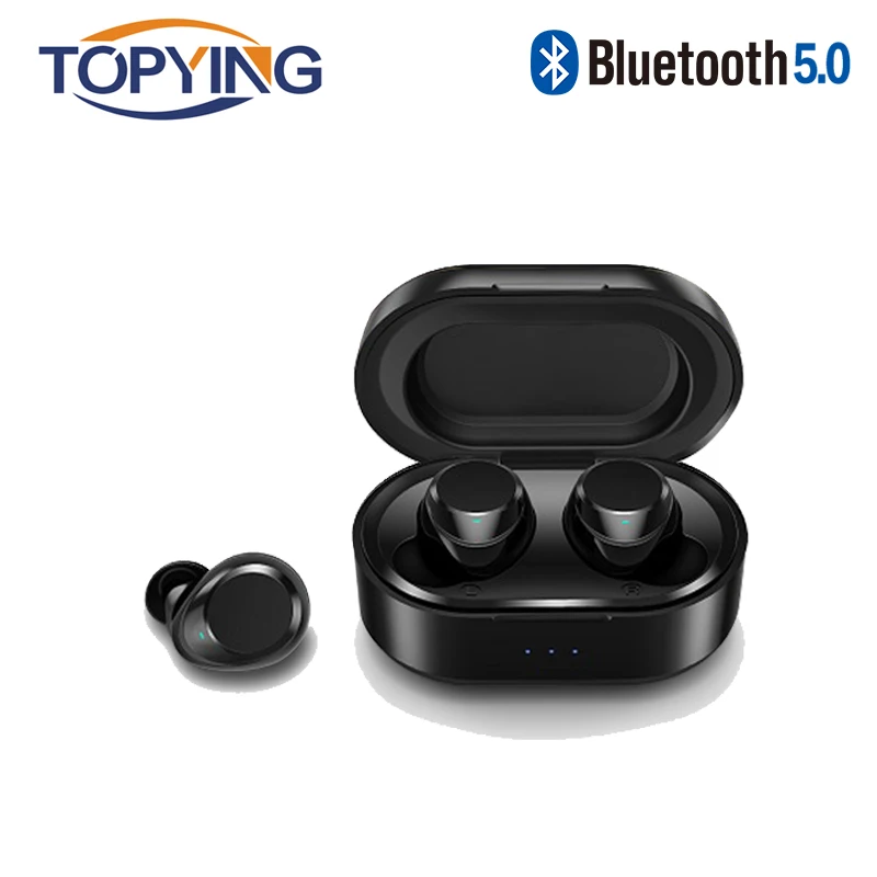 

Bluetooth 5.0 Wireless True Earphone TWS Sport Earbuds 10M Connection Stereo Earphone Waterproof Black For Xiaomi iPhone earbuds