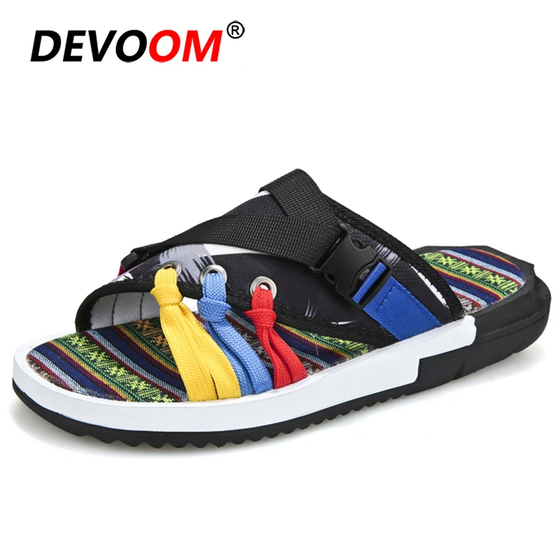 de tela algodón hombre, chanclas de moda, zapatillas de interior, sandalias deslizantes de verano, nuevas|Zapatillas| - AliExpress