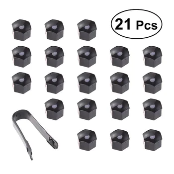 

21pcs Hexagonal Tire Wheel Lug Nuts Covers Bolts Covers Screw Protect Caps 17mm 21mm With Clips Car-Styling Tyre Lug Nut A30