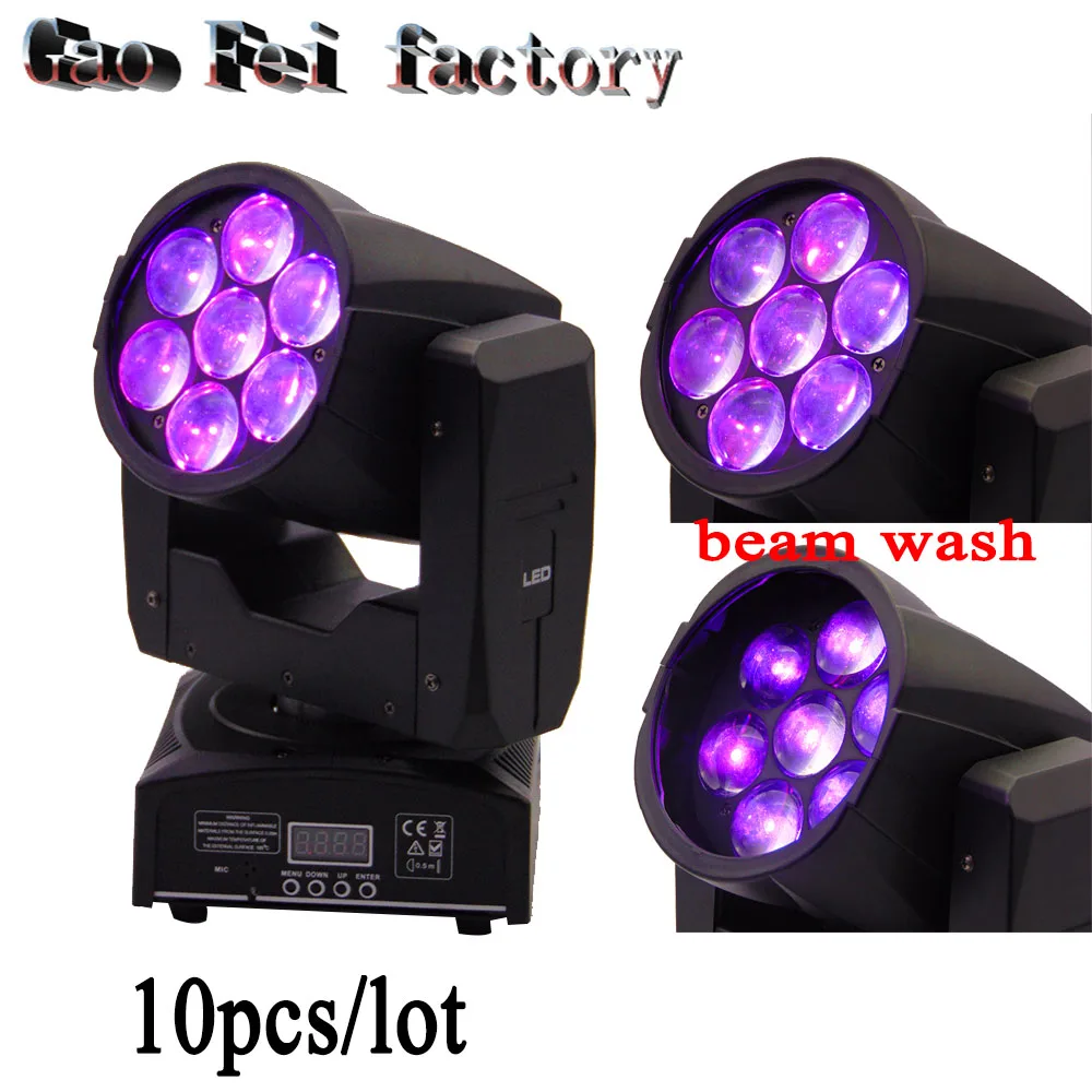 

10pcs/lot China Led Moving Head 7x12w Rgbw 4IN1 Wash Zoom Professional Stage Lighting Display