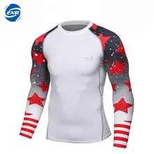 Для мужчин Сжатие для бега с длинными рукавами спортивный Быстросохнущий футболка Бодибилдинг Тяжелая атлетика базовый Слои тренажерного зала фитнес-плотно футболки