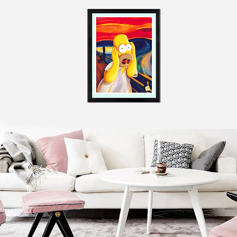 

Screech Homer Simpson Figure Canvas Art Print Painting Poster Wall Pictures For Room Decoration Home Decor No Frame Silk Fabric