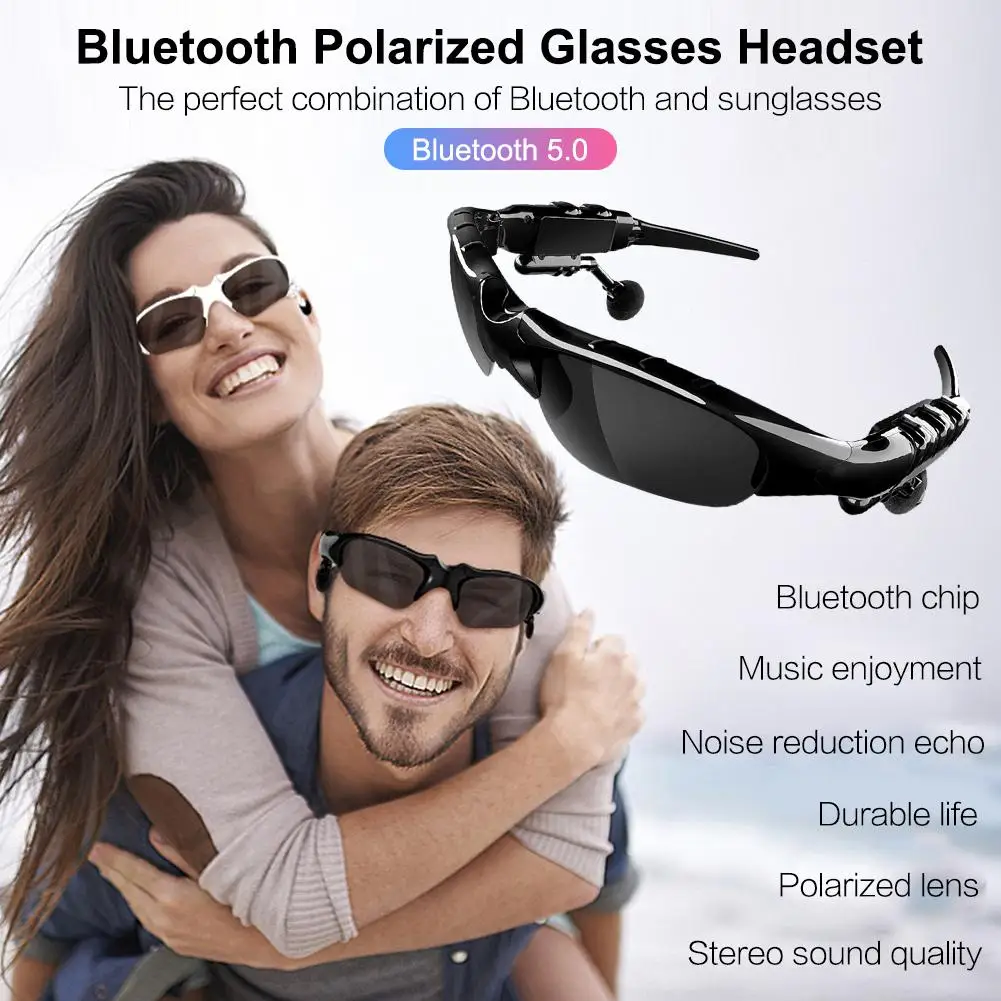 Smart Bluetooth 5.0 Headset Wireless Polarized Bluetooth Sunglasses