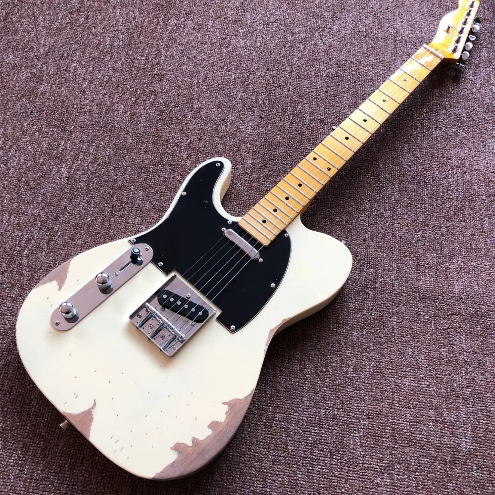 

New electric guitar,left hand 6 Strings gitaar,master build relic guitarra.high quality