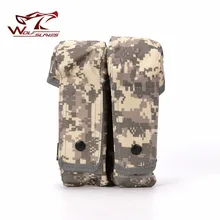 Тактический Двойной подсумок MOLLE военный страйкбол патроны клип сумка с кнопками для AK M4 пистолет принадлежности для охоты Mag мешок