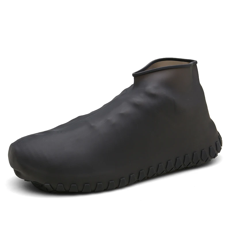 Непромокаемая обувь чехол унисекс кроссовки Нескользящая подошва резиновые сапоги спортивная обувь для плавания эластичные уличные аксессуары - Цвет: Black