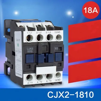 Контактор CJX2-1810 18A переключатели LC1 AC напряжение контактора 380V 220V 110V 36V 24V