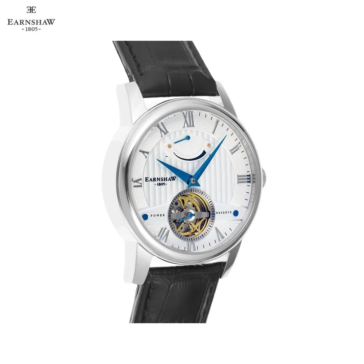 Наручные часы Earnshaw ES 8081 03 мужские механические с автоподзаводом на кожаном