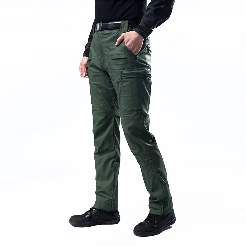 Army Green Военные тактические карго Брюки мужские SWAT дышащие брюки наколенники стрейч тонкие брюки с большим количеством карманов рип-стоп рабочие брюки - Цвет: Army Green