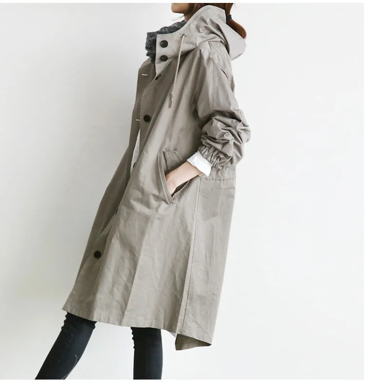 2019 из 2019 увеличение размеры женская одежда Корейский издание тонкий Windswear жира мм средней и длинной 200 видов пальто свободного кроя тренд