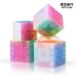Новые QiYi Cube 2x2 3x3 SQ1 перекос анти-клей Magic Cube с эластичной Весна образования игрушки для мозга школа желе Цвет