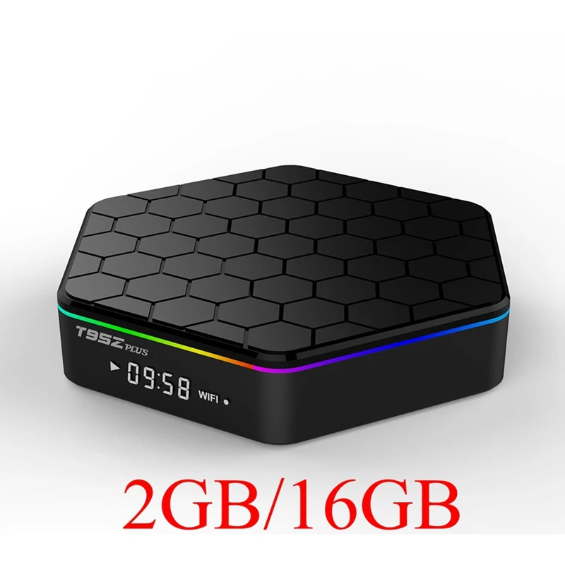 T95Z Plus Smart tv Box 2G/16G 3g/32G Amlogic S912 Android 7,1 шестигранный корпус Отображение времени Bluetooth 5G двойной wifi 3D 4K 1000M LAN - Цвет: 2GB 16GB