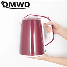 DMWD Нержавеющая сталь Электрический чайник 2.3L горячей воды отопительный котел анти-Сухой кипения Чай горшок Термальность изоляции нагревателя ЕС и США разъем