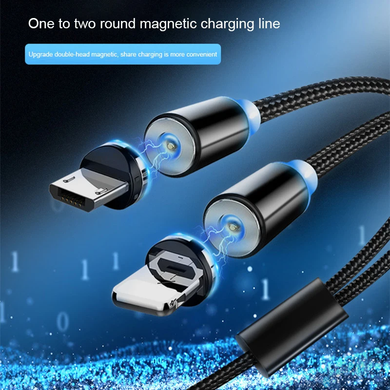 Магнитный кабель Micro usb type C кабель для быстрой зарядки Магнитный телефон Microusb usb c адаптер для iphone X samsung huawei type-c шнур