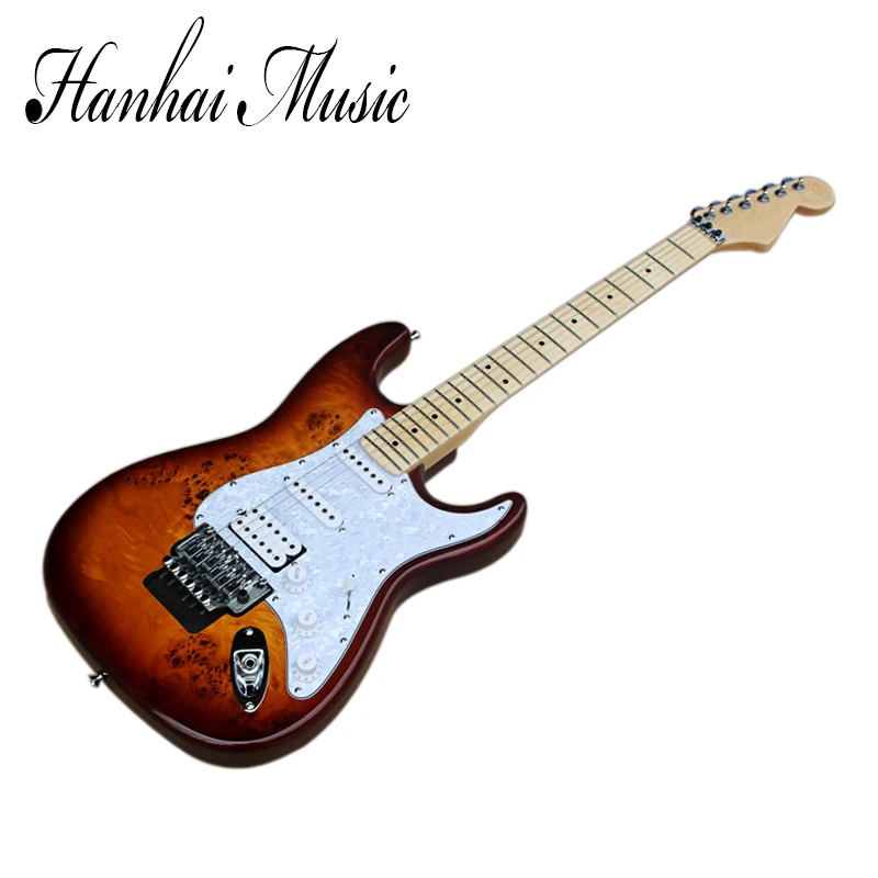 

Factory Wholesale Double Rock Electric Guitar with SSH Pickups,White Pickguard,Maple Fretboard,Offer Customized