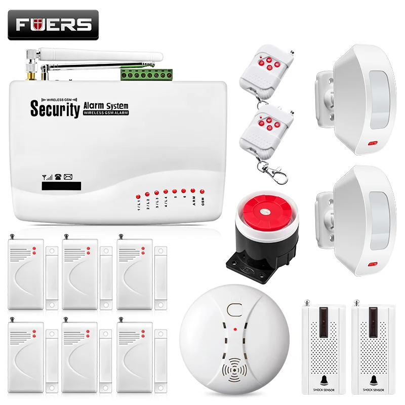 

Wireless GSM Alarm Systems Security Home Wireless Seguridad Alarma System Suit Alarme Residencial Dual Antenna 10A Alarma Casa