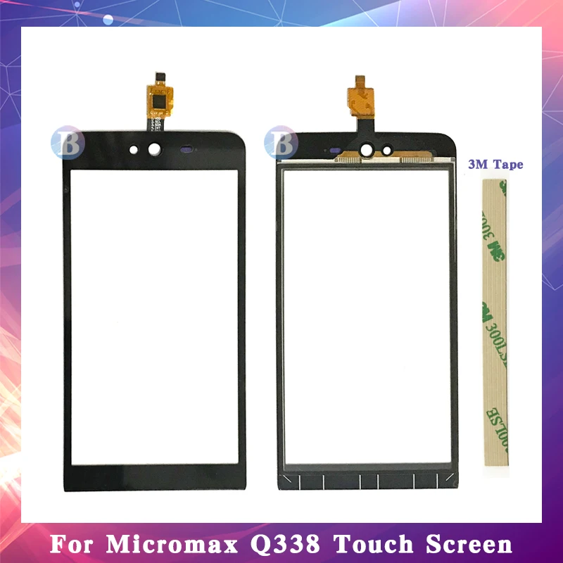 

High Quality 5.0" For Micromax Q338 Blot Touch Screen Digitizer Sensor Outer Glass Lens Panel Black Replacement