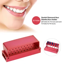 1 шт. 30 отверстий зубные алмазные боры держатель для дезинфекции алюминиевый блок для оральных зубов шлифовальный станок держатель, цвет случайный