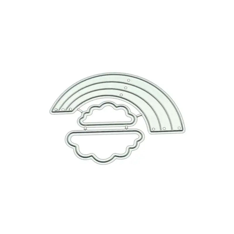 

Rainbow DIY Metal Cutting Dies Stencil Scrapbooking Photo Album Stamp Paper Card Crafts Decor