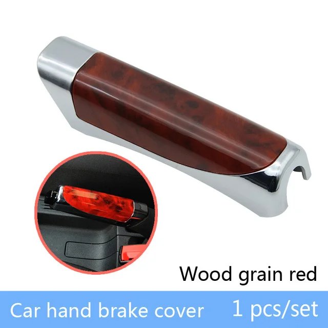 1pcs Wooden Red LENTAI для Skoda octavia a7 a5 2 rapid fabia superb Mini cooper Saab MG Lifan 1 шт. Автомобильный Ручной тормоз липкий чехол - Название цвета: 1pcs Wooden Red