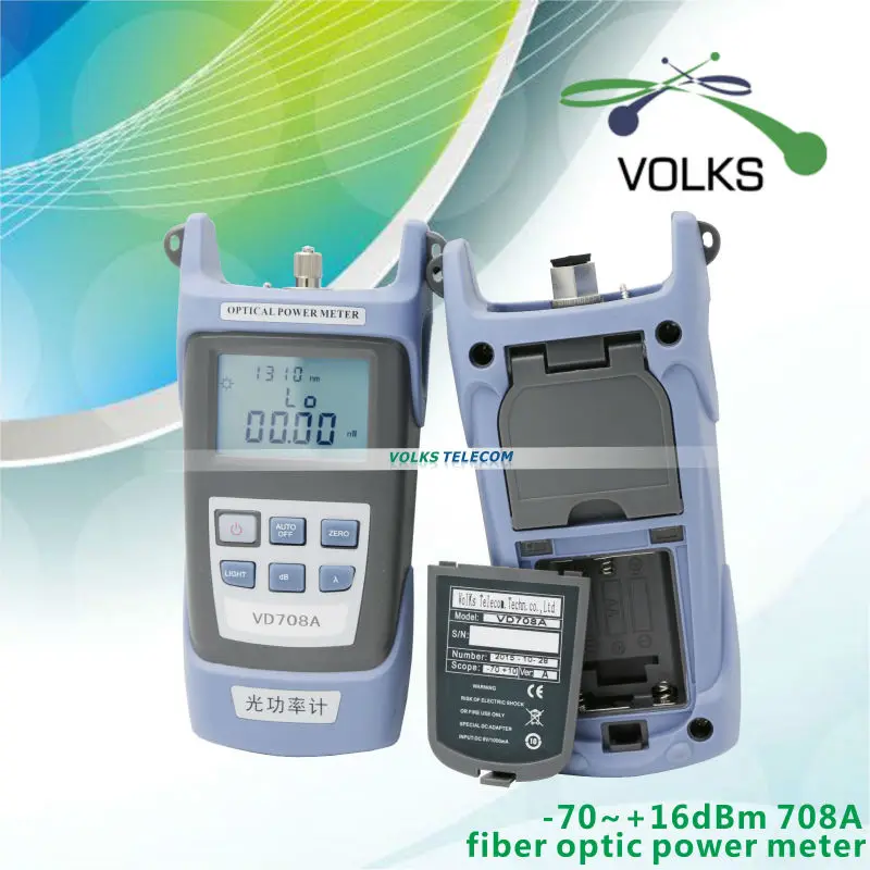 

FTTH fiber optic power meter VD708A -70~10dBm free shipping