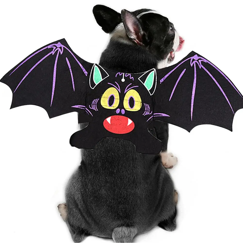 Halloween Cat dog Bat Wings Collar Harness Decor Puppy Pet Cat Black Bat Dress Up Funny Wing Clothes Accessories Christmas Gifts