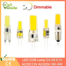 COB Dimmable g4 led bulb g9 led light bulb e14 Lamp bulb AC/DC 12V 220V 3W 5W 6W LED G4 G9 Lamp replace Halogen Lampada 1pc/5pcs 4 10pcs g4 1 5w 2w cob led capsule led bulb replace halogen light lamp halogen replacement bulbs dimmable ac dc 12v