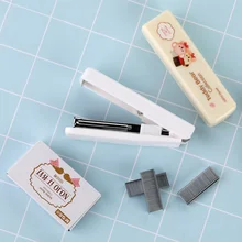 MIRUI ультра тонкий степлер набор милый плюшевый мишка степлер с мультипликационным рисунком и скобы школы и офиса переплет канцелярский инструмент