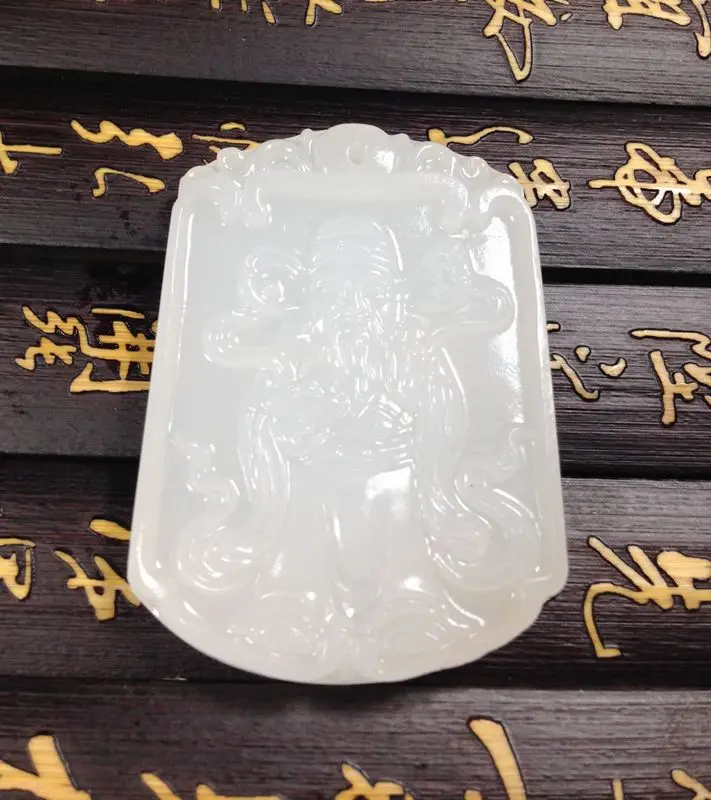 

Authentic Afghan white jade pendant A cargo of natural suet grade white jade pendant Fortuna brand business essential