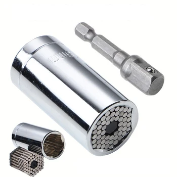 

Car Hand Tools Repair Kit Magic Spanner Grip Multi Function Universal Ratchet Socket 7-19mm Power Drill Adapter