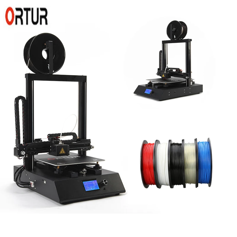 

New Generation All Metal 3D Printer Large Printing Size Ortur-4 Linear Guide Rail 3 D Printer with Free Filaments TF Card