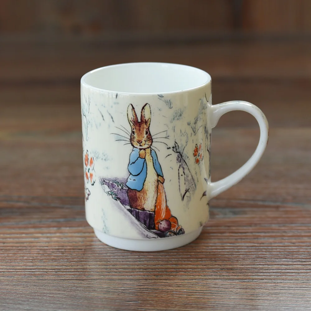 Bone China внешний торговый заказ Прекрасный зайчик, кролик анимация Кролик Питер чашка для кофе с молоком керамика Кафе Кружка Лучший подарок для ребенка - Цвет: Lookout Rabbit