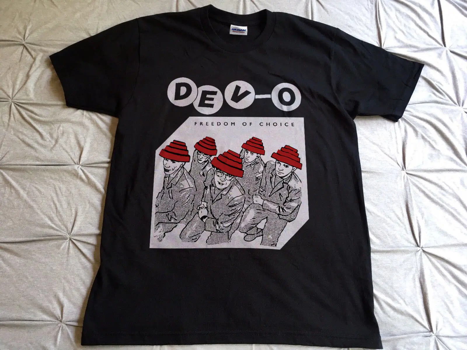 Винтаж 1980 80-х Devo свободу выбора Перепечатка футболка Размеры S-3XL печати | Мужская